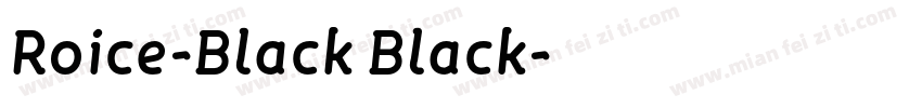 Roice-Black Black字体转换